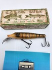 Vintage Creek Chub Bait Co  No  7254 Pike Minnow Wooden Fishing Lure W box C1