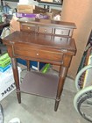Rare Early 20th-c  English Neoclassical Mahogany Side Table     Brass Hardware   F