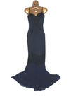 Lipsy Navy Maxi Dress 14 Lace Fishtail Evening Party Occasion Wedding Prom Ball