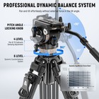 Neewer 78  Pro Camera Tripod Video Tripod With Fluid Head Dual Mode Qr Plate