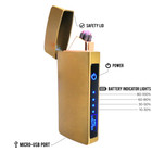 Electric Lighter Flameless Windproof Electric Dual Arc Plasma Torch Rechargeable