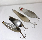 Lot Of Four Vintage Fishing Spoons -big Doctor  285  Paw Paw  Herters   Chruscz