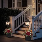 2pcs Solar Flower Pot Light Halloween Christmas Garden Wall Lamp Xmas Gift Decor