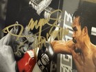 Manny Pacquiao Signed Auto 8x10 Boxing Photo    pacman    Oscar De La Hoya Psa 345