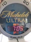 Vintage Michelob Ultra Beer Sign Light Wall Clock Wristwatch 28 x24  - Working