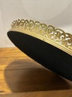 Vintage Gold Filligree Mirrored Vanity Dresser Perfume Tray Hollywood Regency
