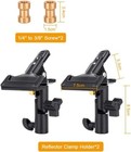 Photography Reflector Holder For Light Stand2 Packheavy Duty Metal Clamp Holde