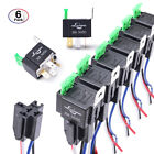 6 Pack 12v Fuse Relay Switch Harness Set 5 Pin Spst Automotive Electrical Relays
