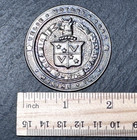 1928-1929 Velie Motors Corp Moline Ill Hub Emblem D733