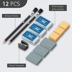Mr  Pen- Art Eraser Set  12 Pcs  Artist Pencil Erasers  Drawing Supplies Kit  Du