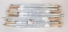 24pc Bulk Transparent Wedding Stick Umbrellas Clear Dome Auto Open Wooden Handle