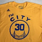Adidas Stephen Curry The City Golden State Warriors T-shirt Mens L Nba Go-to Tee