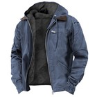 Winter Hooded Coat Fashion Warm Fleece Zip-up Jacket Casual Outwear Men s Clothi