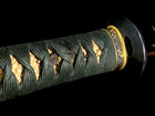 Koshirae Katana Tsuka Saya With Wooden Blade Japanese Sword Fitting Edo Antique
