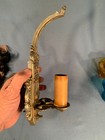 Vtg Cast Art Deco Slip Shade Style Wall Sconce Electric Light Fixture C1920s 