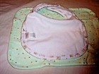 Baby Burp   Bib Cloth Set   Green   10 p X 13  Cotton Two Piece Set
