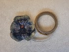 Vintage Celluloid Tape Measure Floral Flower Sewing New Glasgow N s 