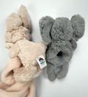 Jellycat Lot Of 2 Baby Plush Bunny Pink Security Blanket   Elephant Rattle