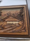 Antique Wood Carving Of Asian Town