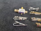 Vintage Shields Tie Bar Clip Mixed Lot Of 11 Gold   Silver Tone