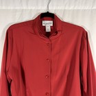 Pendleton Blouse Women s 16 Red Button Up Long Sleeve Office Work Dress Shirt