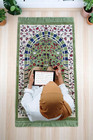 Luxury Velvet Muslim Prayer Rug  Janamaz  Thick Soft Sajadah  Portable Travel Pr
