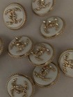 Lot Of Ten 20mm Stampeddesigner  Vintage Button Gold Tonechanel 10 Buttons