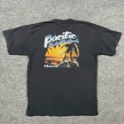 Vintage Harley Davidson T Shirt Xl Pacific Hawaii Dealer Black Fade Motorcycle