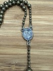 Vintage Military Service Combat Rosary Brass Beads Pull-chain  battle Beads 