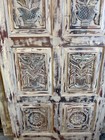 Vintage Carved Sliding Barn Door   Sandwashed Shabby Chic Statement Door 80x36