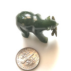 Canadian Nephrite Jade Hand Carved Bear With Fish Vintage 1  Inuit Artisan