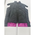 Nike Kids Quilted Puffer Vest Black Pink Logo Zip Up Sleeveless Jacket Size L