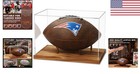 Elegant Football Memorabilia Holder - Full-size Acrylic Case With Wood Stand