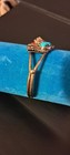 Running Bear- Sterling Silver Bear Cuff Bracelet Turquoise   Coral
