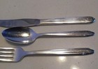 3pc Silverware Vintage 1930 s American Airlines Flagship Dc-3 Spoon Fork Knife