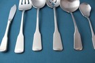 Oneida American Colonial Serving  6pc Set  Tablespoon Pierced Cube Stainless