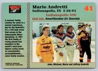 Mario Andretti   Aj Foyt Hand Signed Autograph On A Trading Card - Auto Racing