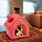 Pet House Cat Litter Chimney Villa Pet Bed Dog Cat Puppy House For All Size Pets