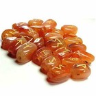 Red Carnelian Rune Set Gemstone With Engraved Lettering Healing Spiritual Gift