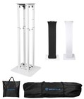 1 Rockville Rtp82w 8 Ft  Black Or White Totem Moving Head Light Stand scrims bag