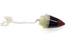 Natural Stone Perfect Dowsing Bullet Pendulum Green Aventurine Tourmaline Jasper