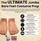 Adult Jumbo Barefoot Funny Slippers Caveman Shoes Realistic Costume Accessory