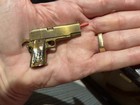A Beauty Tom Weston Colt 1911 Miniature Toy Pistol Cap Gun Abalone Grips Working