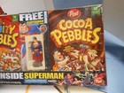 Vintage 1990 s Post Fruity   Cocoa Pebbles Sealed  free Superman Action Figure 