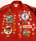 Vtg Albuquerque Int l Balloon Fiesta 42 Pins  4 Patches   Volunteer Jacket 1987