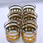 Culver Antigua 22k Gold Barware Set Ice Bucket And 6 Rocks Glasses Mcm Vintage