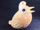 Vintage Yellow Ceramic Hand Painted Quail Bird Figure Signed Cox Ceramics Mcm