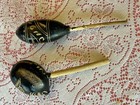 Rare Musical Vintage Guatemala Guatemalan Hand Etched Maracas Shakers Rattles