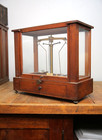 Antique Wood Glass Display Case Apothecary Cabinet Seederer Kohlbusch Vintage