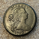 1807 6 Draped Bust Large Cent    Xf